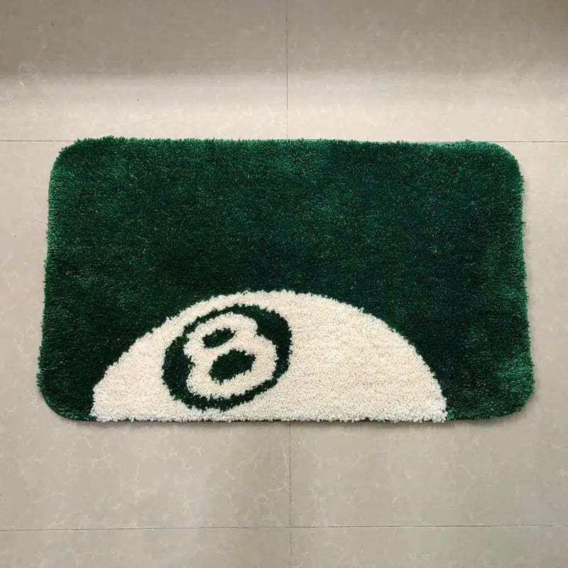 Green 8 Ball Accent Rug