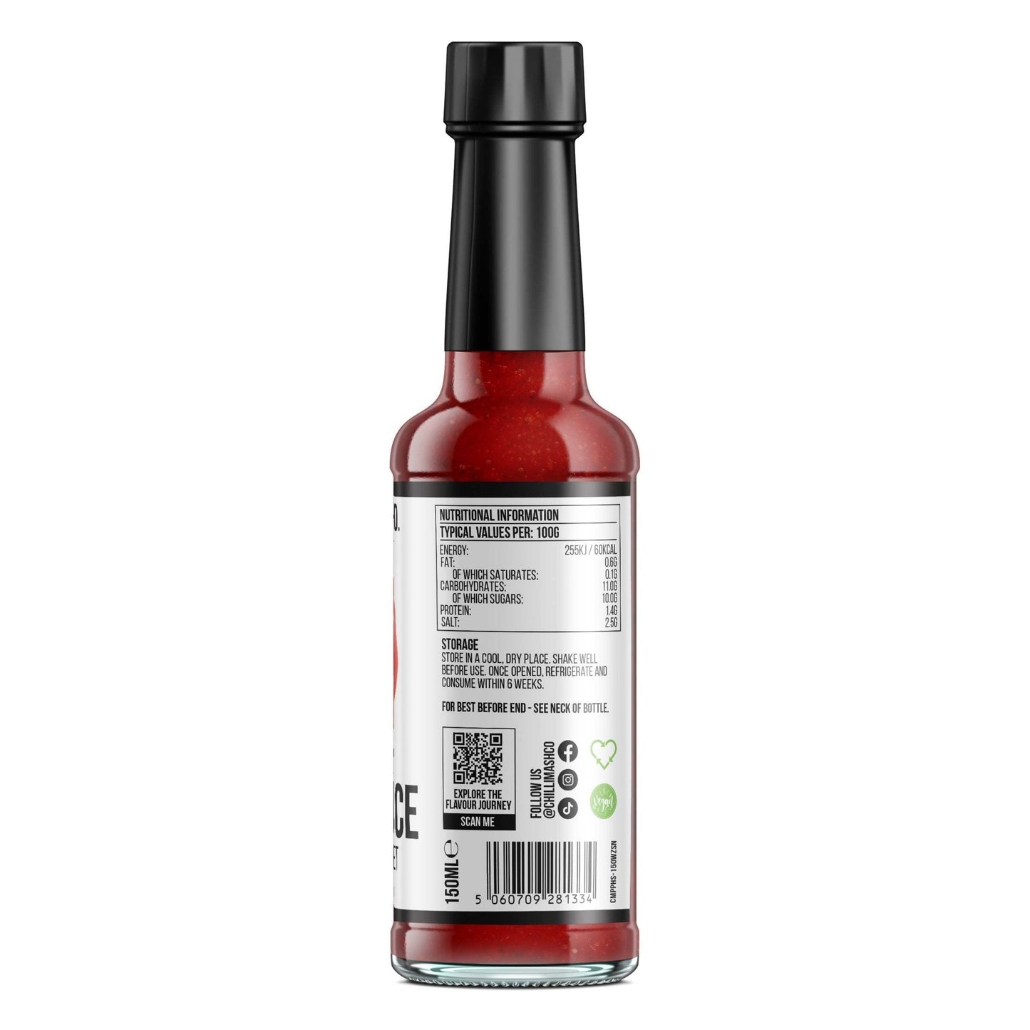 Piri Piri Style Hot Sauce | 150ml | Chilli Mash Co. | Scotch Bonnet