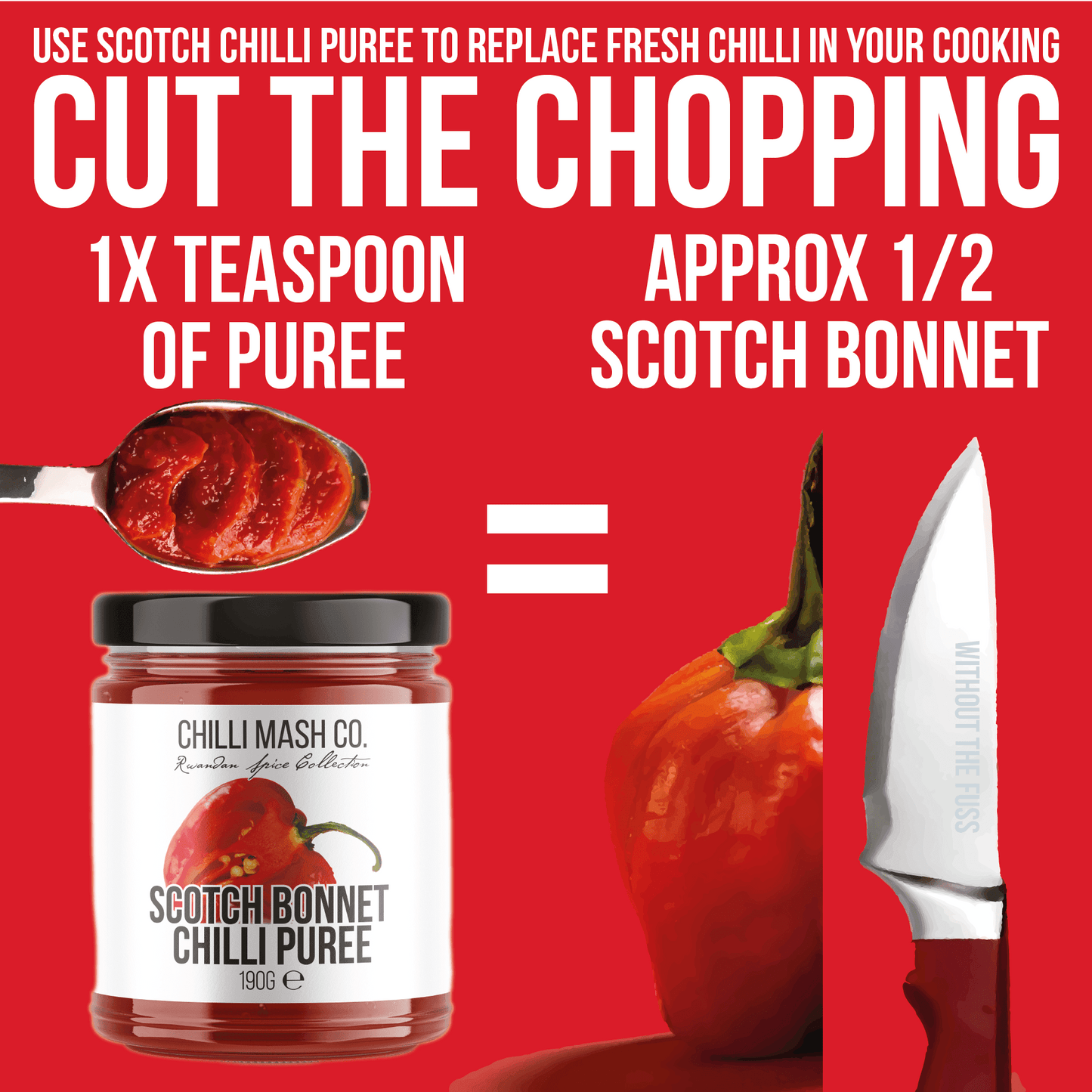 Scotch Bonnet Chilli Puree | 190g | Chilli Mash Co.