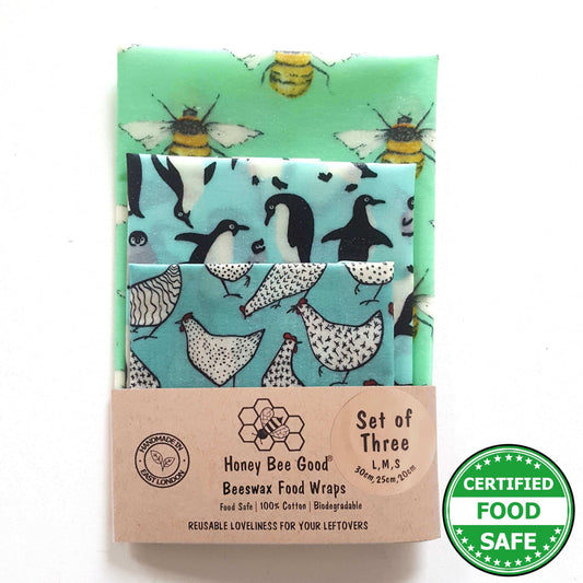 *Set of 3 Handmade Beeswax Wraps | Wings