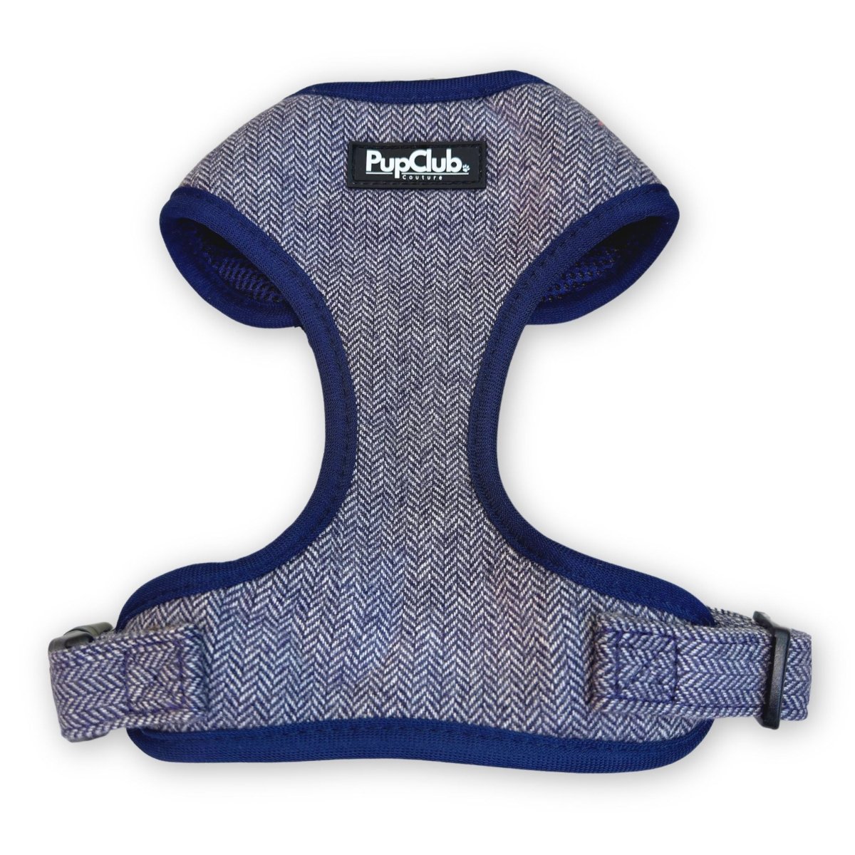 Tweed Adjustable Harness - Blue