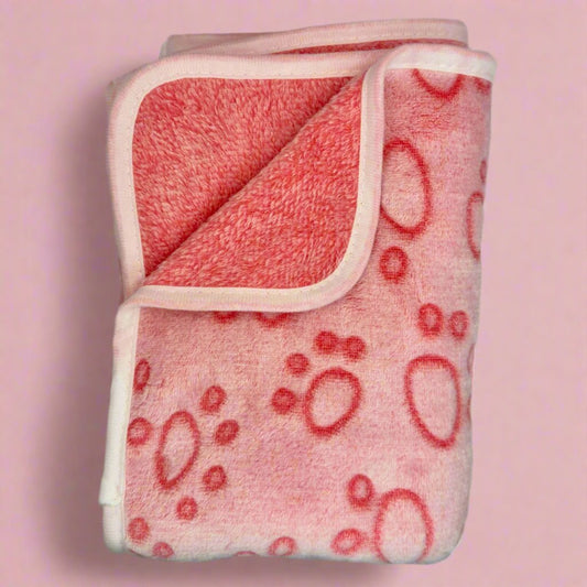 Dog Blanket - Pink Paws