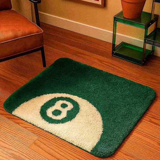 Green 8 Ball Accent Rug