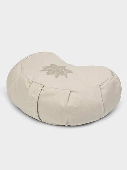 Yoga Studio GOTS Organic Cotton Crescent Lotus Zafu Buckwheat Cushion