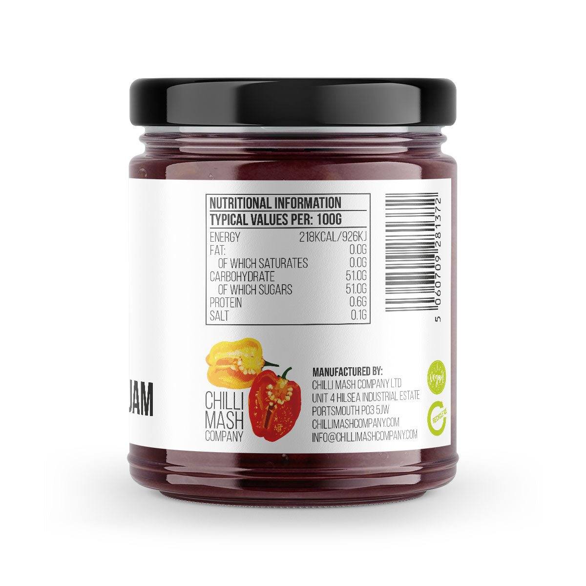 Raspberry Chilli Jam | 190g | Chilli Mash Company | Fruity Fire