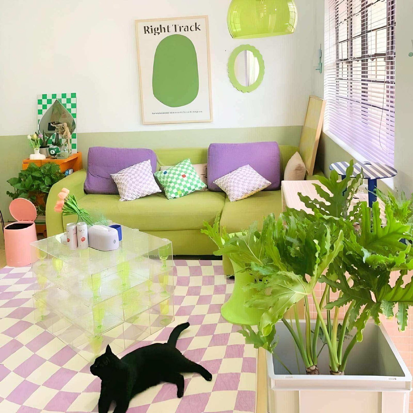 Retro Checkerboard Rug (7 Styles)
